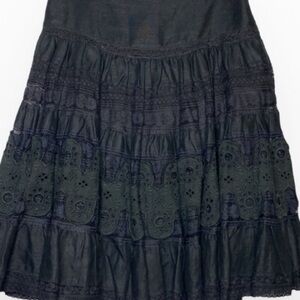 Sundance Black Cotton Skirt size XS